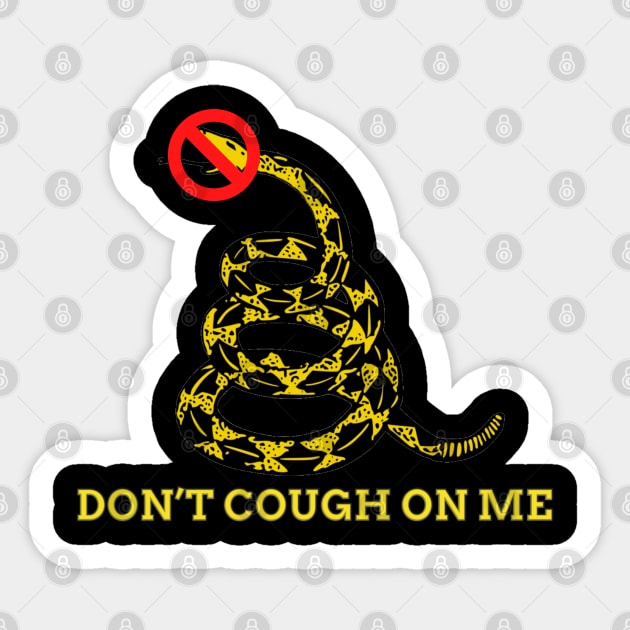 Don't Cough on Me Snake Sticker by Contentarama